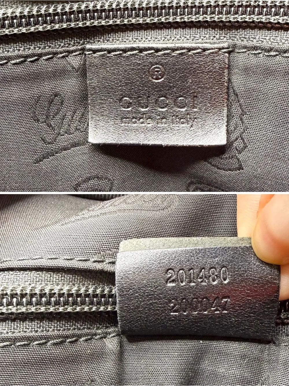 Gucci authentic black monogram imprime coated canvas unisex laptop bag